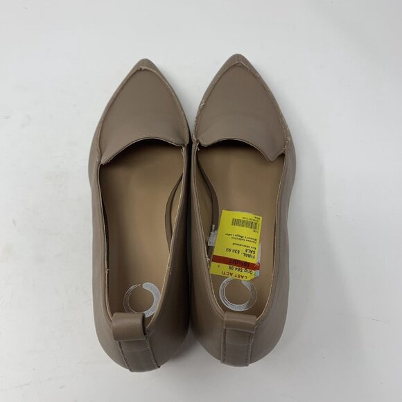 Journee Collection Maggs 005493 Loafers Women's 9 Taupe Leather Pointed Toe 8141 - Picture 5 of 10